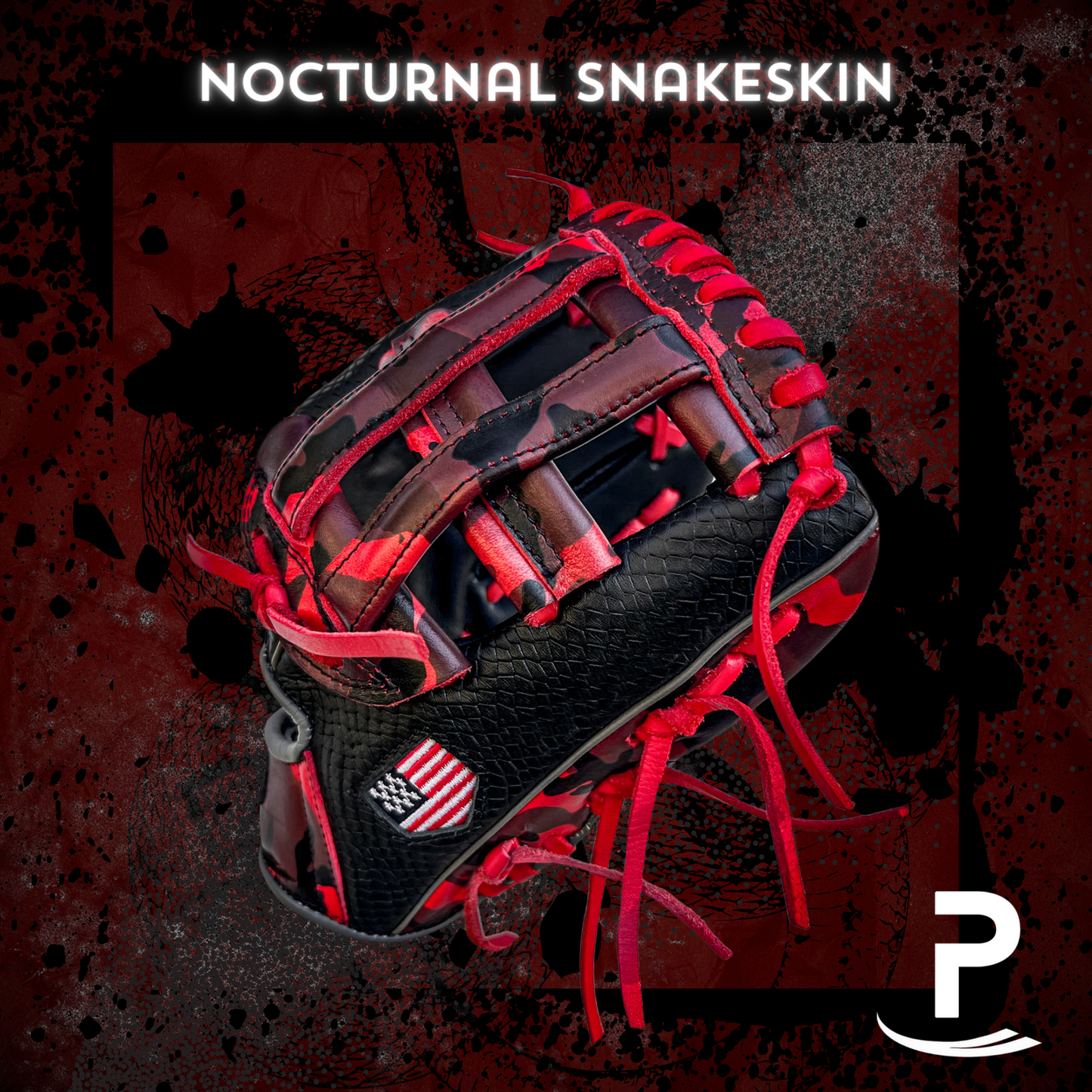 Nocturnal Snakeskin - Black & Red